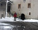 Hermann im Schneetreiben Grd St Bernard Hermann geht im Schneetreiben vom Col-du-Grand-Saint-Bernard los
