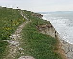 Steilküste Blick Strouanne Pas-de-Calais Pilgerweg an Steilküste mit Blick auf Strouanne, Hauts-de-France