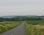 Blick nach Laon Aisne Blick zurück nach Laon, Aisne