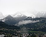 Berge mit Schnee Montreux