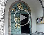 Tür zur Kirche Abtei Saint-Maurice