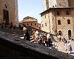 Beerdigung am Duomo San-Gimignano