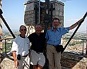 Die Pilger auf dem Torre Mangia Jean-Paul, Francois und Hermann auf dem Torre del Mangia